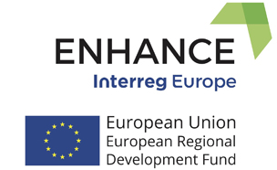 Foto: Logo ENHANCE Interreg Europe und Europäische Union
