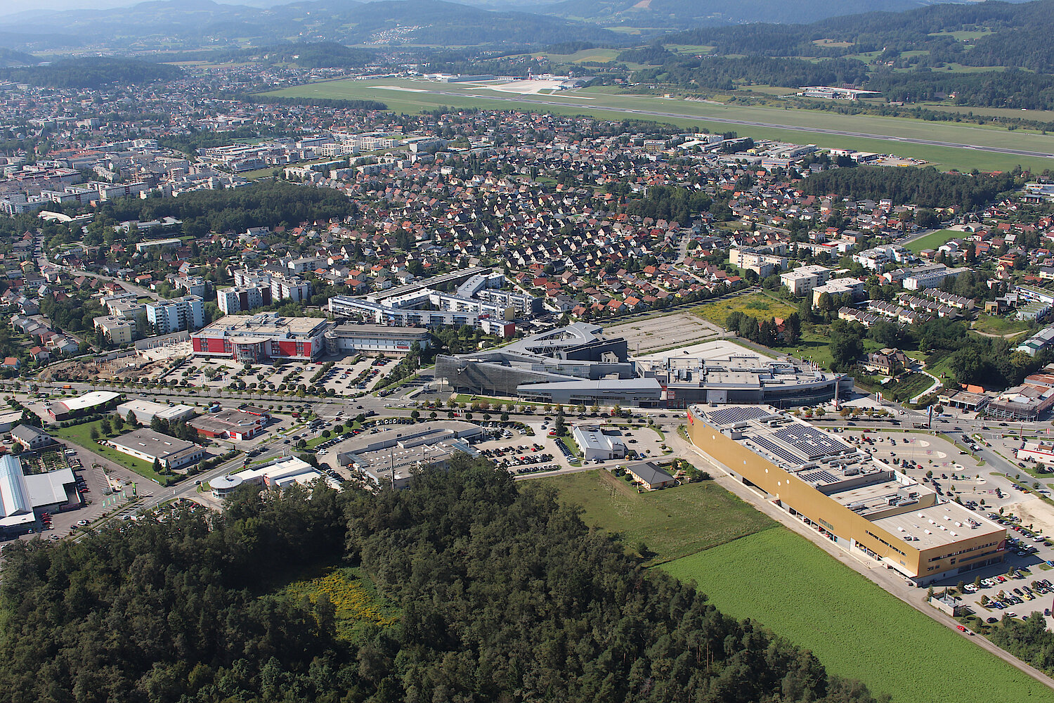 Luftaufnahme von Klagenfurt