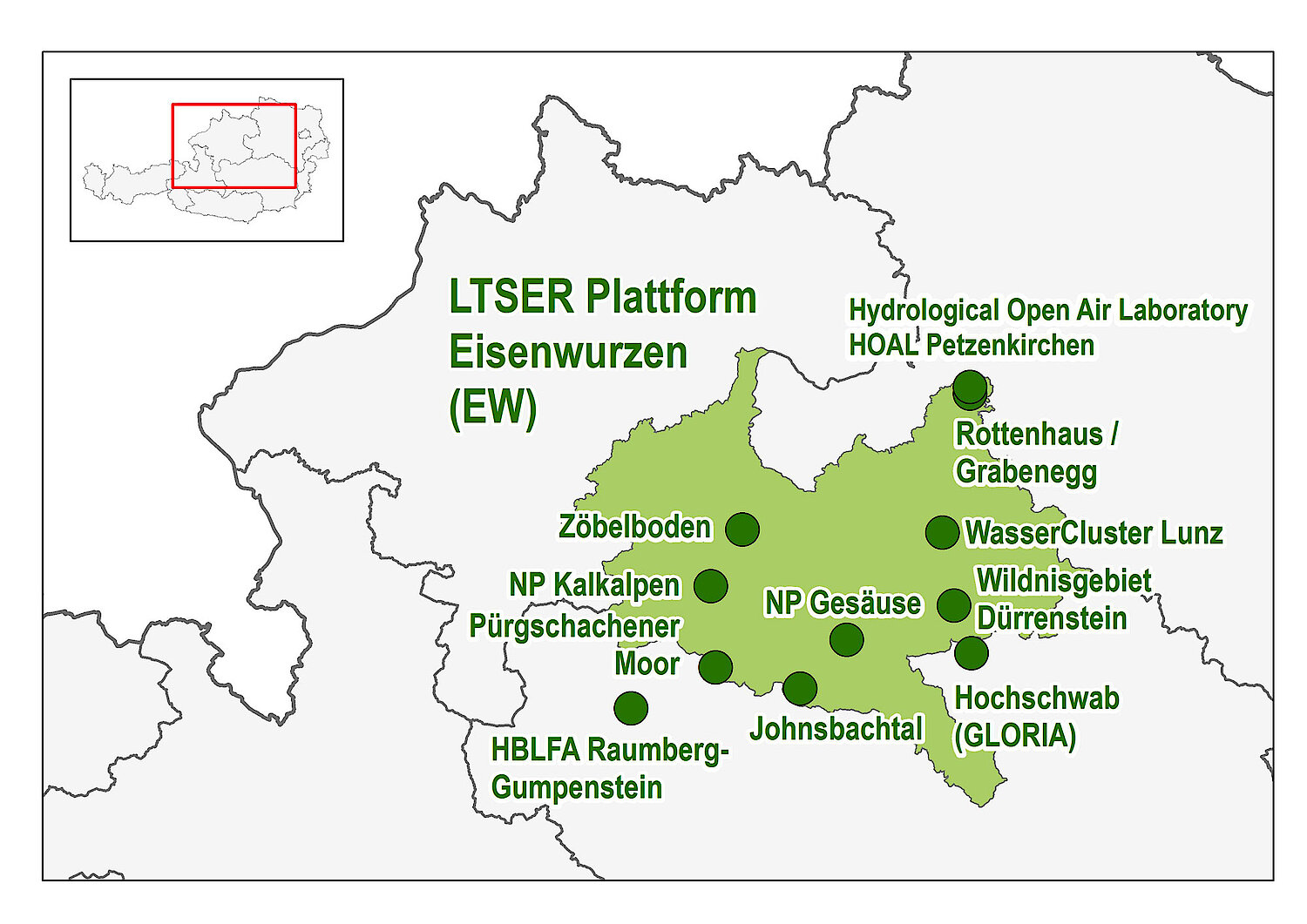 Karte LTSER Standorte