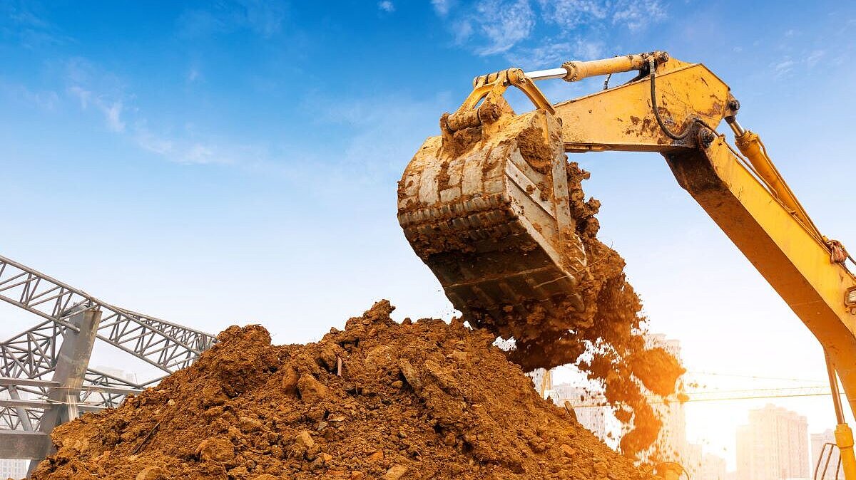 Foto Bagger beim Schaufeln