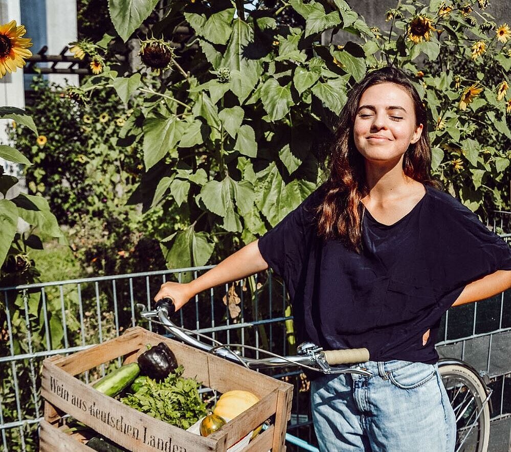 Justine im Einsatz für vegane und nachhaltige Ernährung Foto Justine Siegler