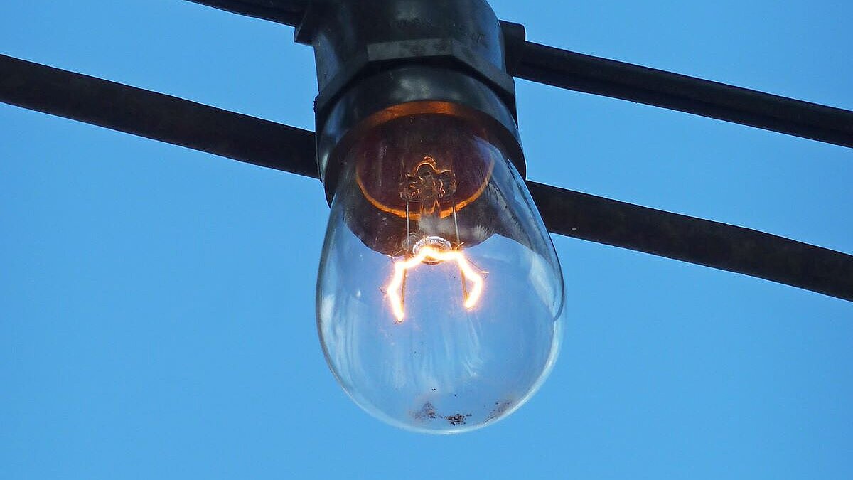 Foto brennende Glühbirne