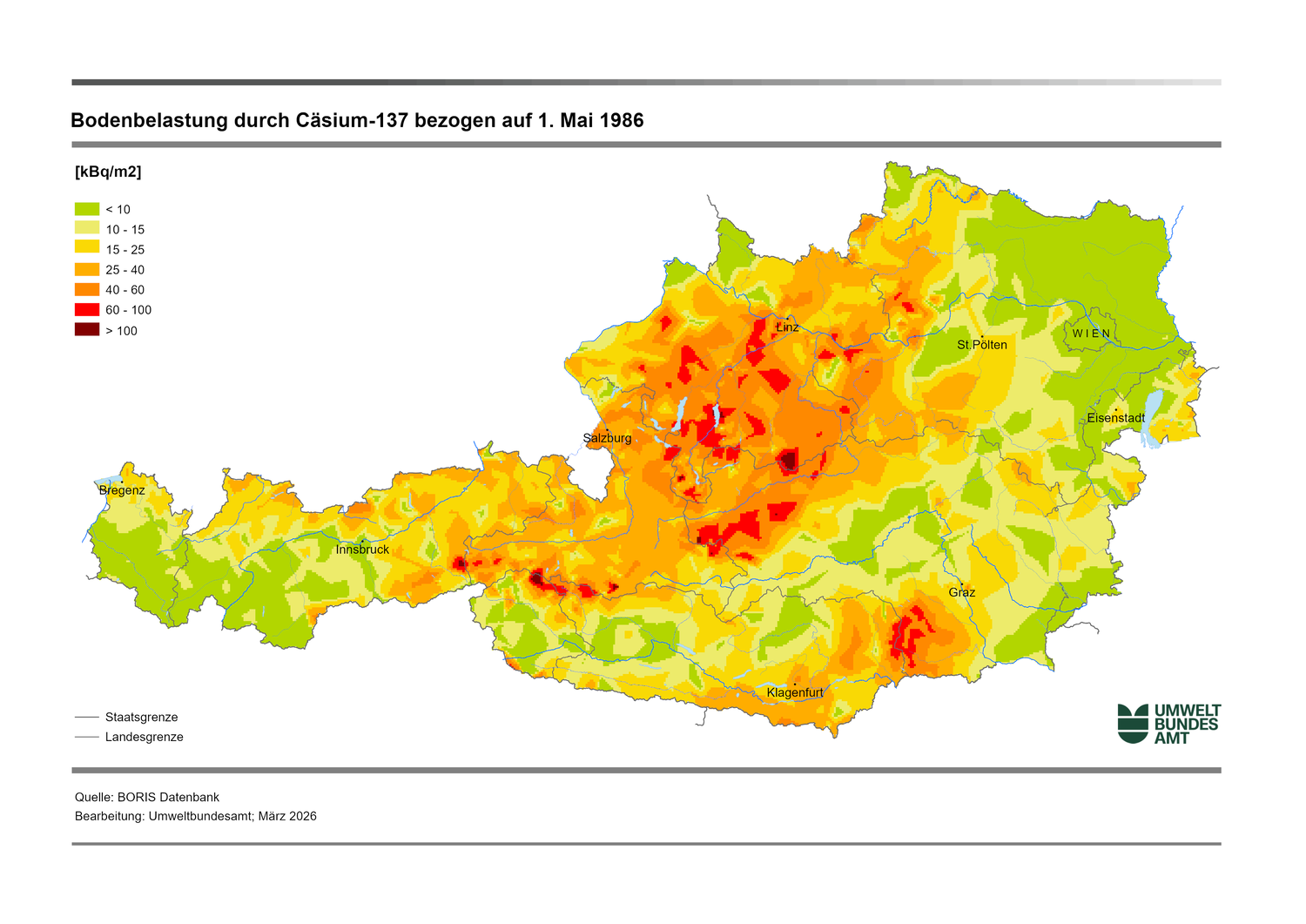 Karte der Cäsiumbelastung 1986