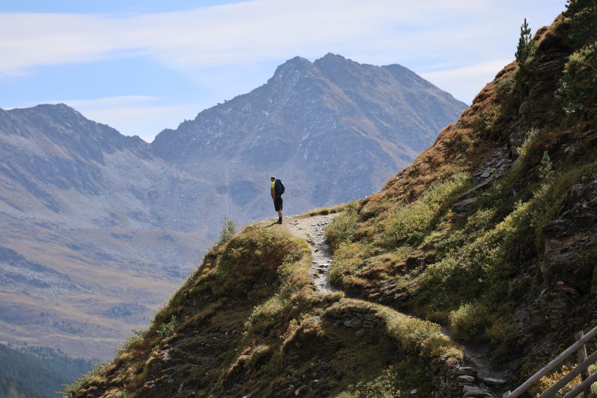 Wanderer in den Bergen.