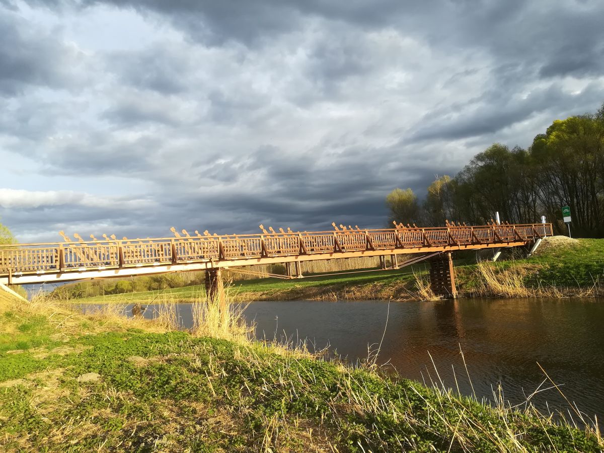 Das Bild zeigt die Brücke von Andau an der österreichisch-ungarischen Grenze im Seewinkel nahe der Ortschaft Andau.